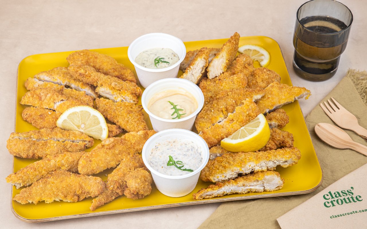 POULET PANE ET SAUCES